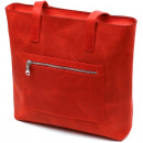 Жіноча сумка шоппер з натуральної шкіри червона вінтаж Shvigel