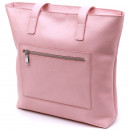 Жіноча сумка шоппер з натуральної шкіри рожева фактурна Shvigel
