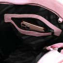 Женская сумка шоппер из натуральной кожи розовая фактурная Shvigel