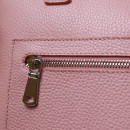 Женская сумка шоппер из натуральной кожи розовая фактурная Shvigel