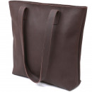 Женская сумка шоппер из натуральной кожи коричневая фактурная Shvigel
