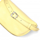Женская сумка бананка из натуральной кожи лимонная фактурная Shvigel