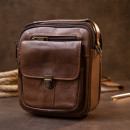 Чоловіча сумка базова з натуральної шкіри руда темна Vintage