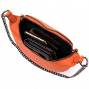 Жіноча сумка через плече з натуральної шкіри помаранчева Vintage