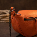 Жіноча сумка через плече з натуральної шкіри помаранчева Vintage
