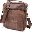 Чоловіча сумка базова з натуральної шкіри руда темна Vintage