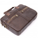 Чоловічий портфель з натуральної шкіри рудий темний Vintage Чоловічий портфель з натуральної шкіри рудий темний Vintage