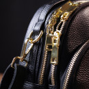 Женская сумка рюкзак из натуральной кожи черная Vintage