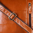 Мужская сумка через плечо из натуральной кожи рыжая Vintage