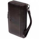 Мужской клатч из натуральной кожи коричневый Karya