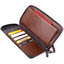 Мужской клатч из натуральной кожи рыжий Karya