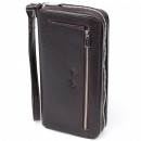 Чоловічий клатч з натуральної шкіри рудий темний Karya