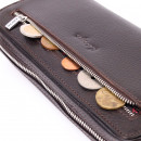 Чоловічий клатч з натуральної шкіри рудий темний Karya