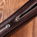 Чоловічий клатч з натуральної шкіри рудий темний Karya