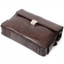 Мужской портфель из натуральной кожи коричневый Karya