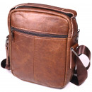 Чоловіча сумка базова з натуральної шкіри руда Vintage