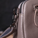 Жіноча сумка через плече (клатч) з натуральної шкіри сіра Vintage