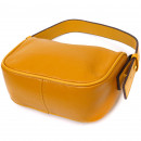 Женская сумка через плечо из натуральной кожи желтая Vintage
