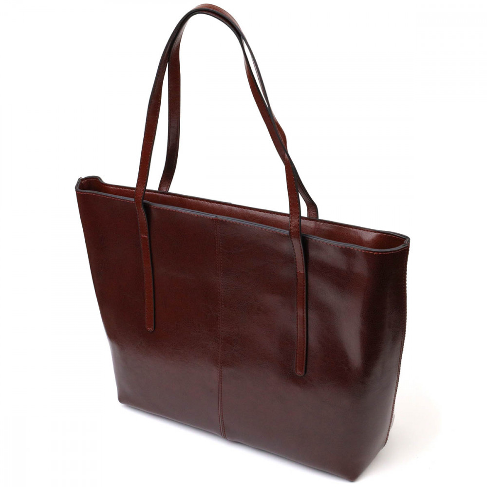 Женская сумка базовая из натуральной кожи коричневая Vintage