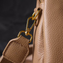 Жіноча сумка через плече з натуральної шкіри бежева Vintage