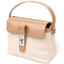 Жіноча сумка базова з натуральної шкіри біла Vintage