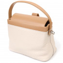 Жіноча сумка базова з натуральної шкіри біла Vintage