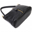 Женская сумка через плечо из натуральной кожи черная Vintage