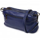 Жіноча сумка через плече з натуральної шкіри синя Vintage
