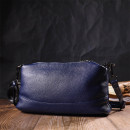 Жіноча сумка через плече з натуральної шкіри синя Vintage