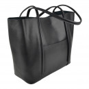 Женская сумка базовая из натуральной кожи черная