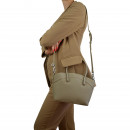 Женская сумка через плечо из натуральной кожи белая